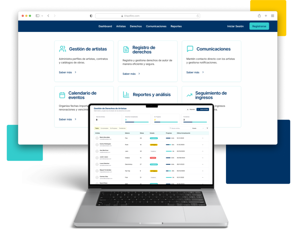Sistema para la gestión de derechos de autor