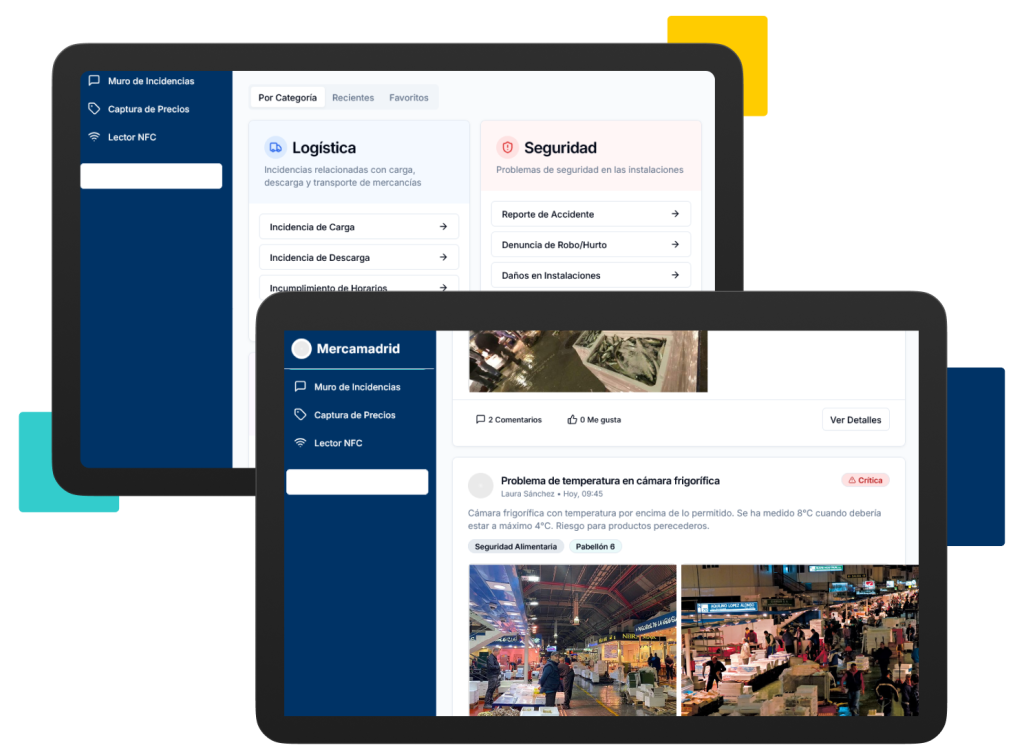 Aplicación de movilidad desarrollada por Solusoft para Mercamadrid