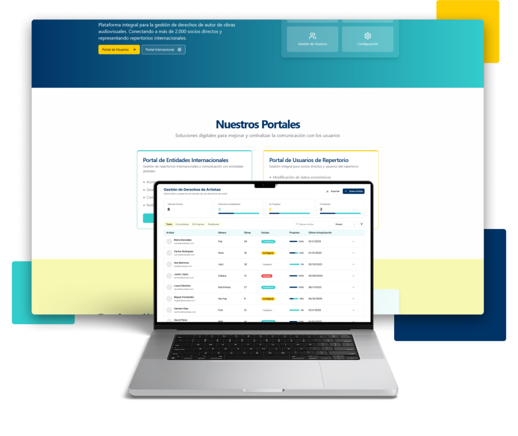 API para entidades internacionales y usuario de DAMA