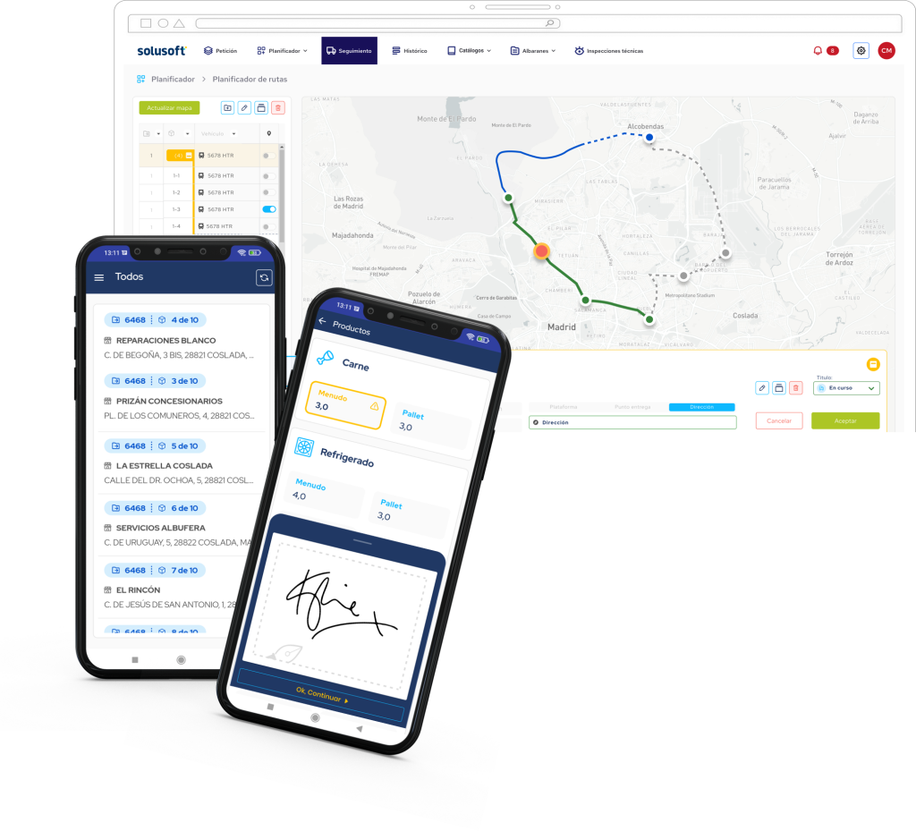 Ejecución y análisis de las rutas en tiempo real
