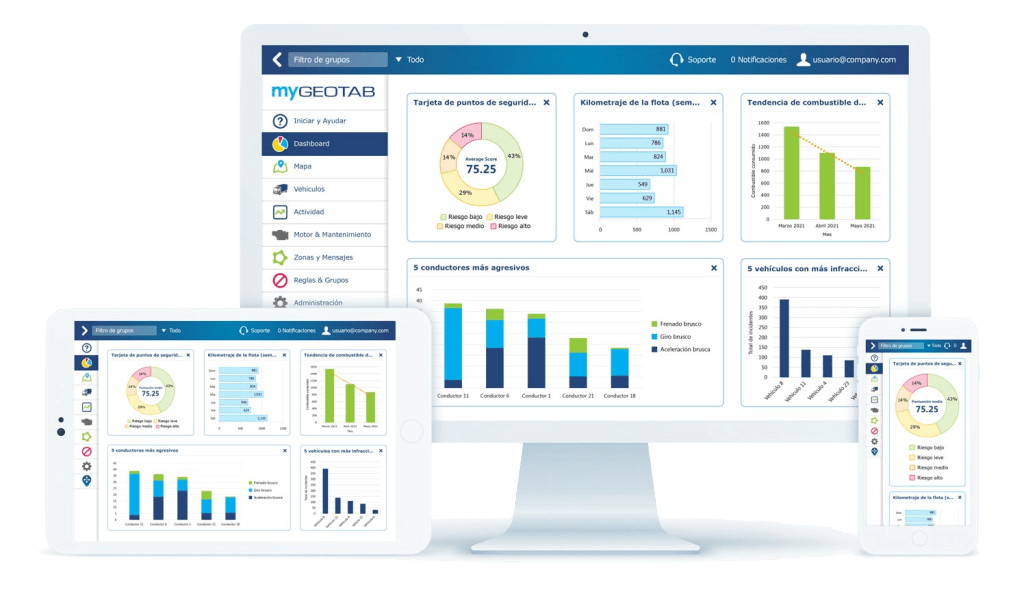 MyGeotab es un software para la gestión y optimización de flotas